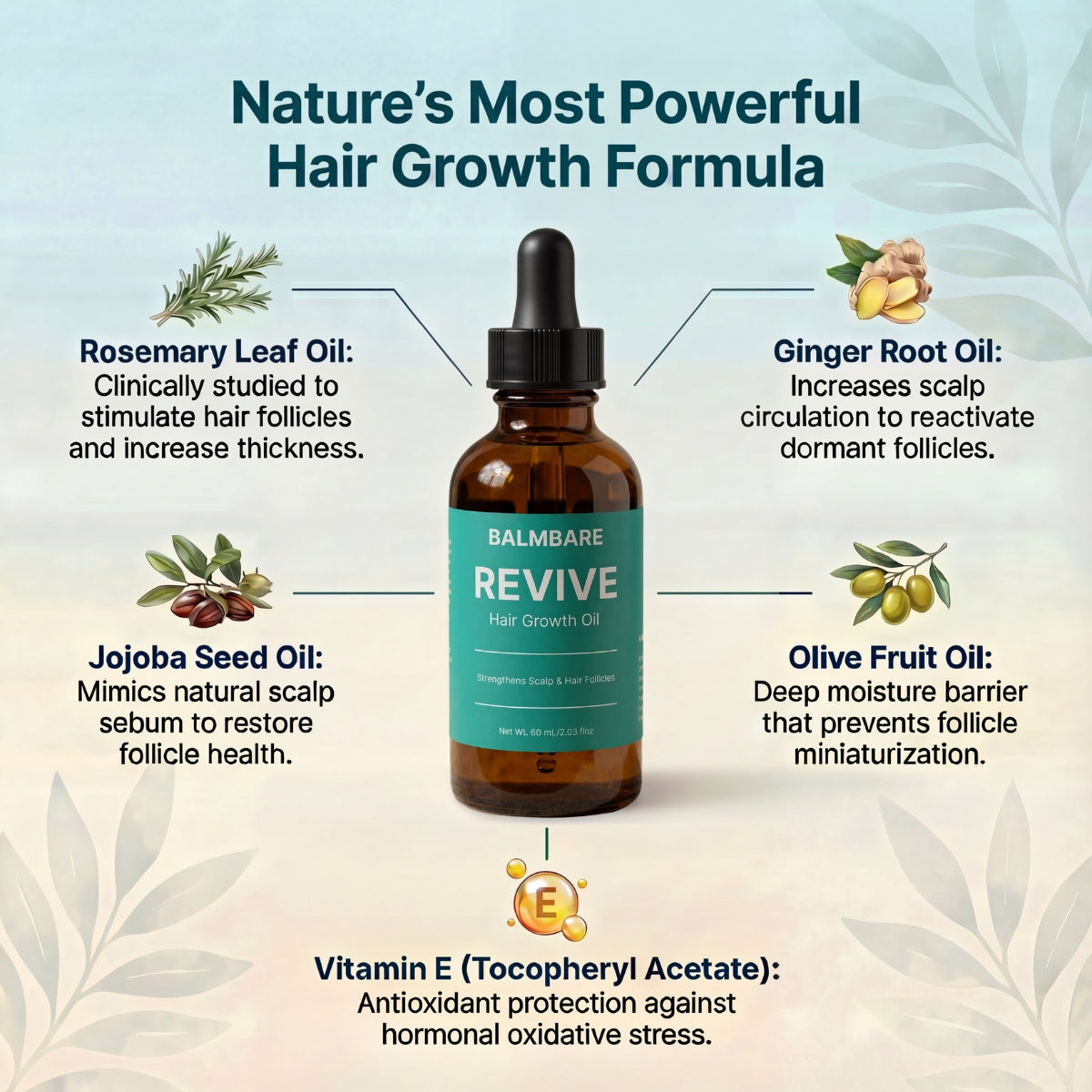 Aceite para el crecimiento del cabello contra la caída del cabello